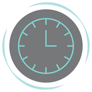 Clock icon representing office hours for minera orthodontics.